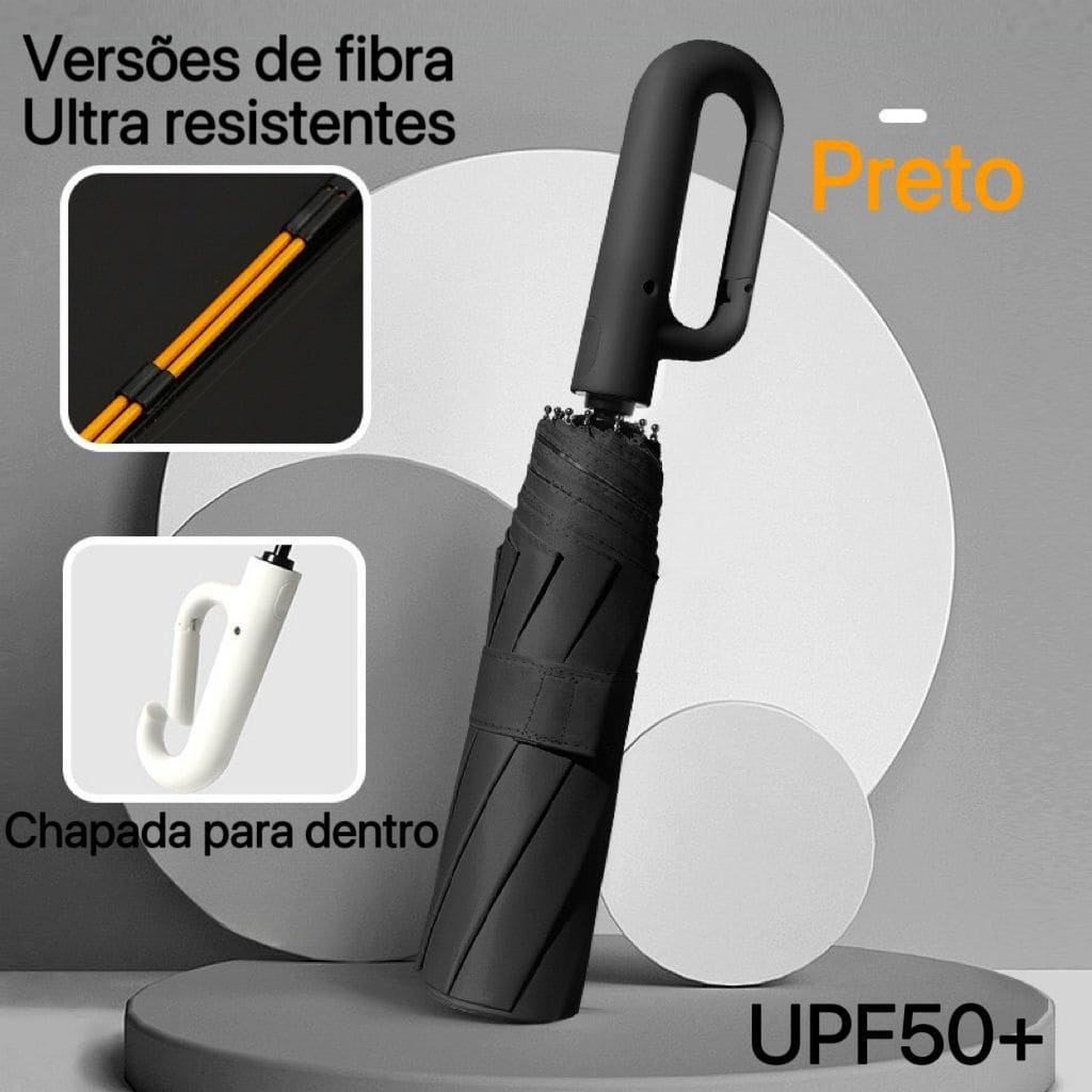 ☂️ Guarda-Chuva Automático Anti-Vento + Proteção Solar Blackout ☀️