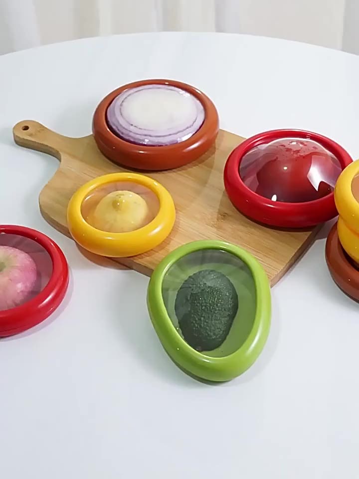 Kit 4 Tampas Conservadoras de Alimentos 🍎🥑
